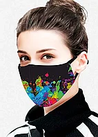 Маска анатомическая защитная многоразовая для лица Краски