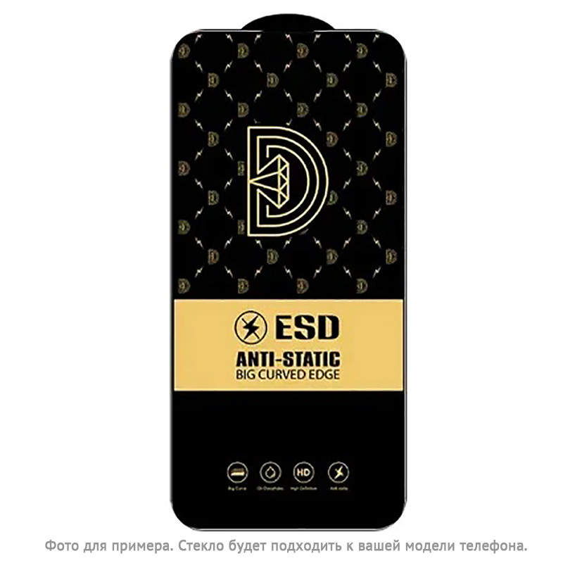 Защитное стекло ESD для Apple Iphone 11 черный (полная проклейка)