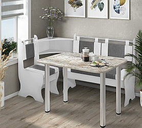 Скамья угловая кухонная с мягким элементом СН-122.02 Аляска 1,5х1,0м.