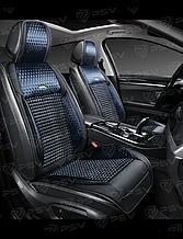 Накидка массажная деревянная косточки PSV WOOD PRO FRONT (Черно-Синий), одна штука