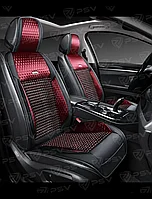 Накидка массажная деревянная косточки PSV WOOD PRO FRONT (Черно-Красный), одна штука