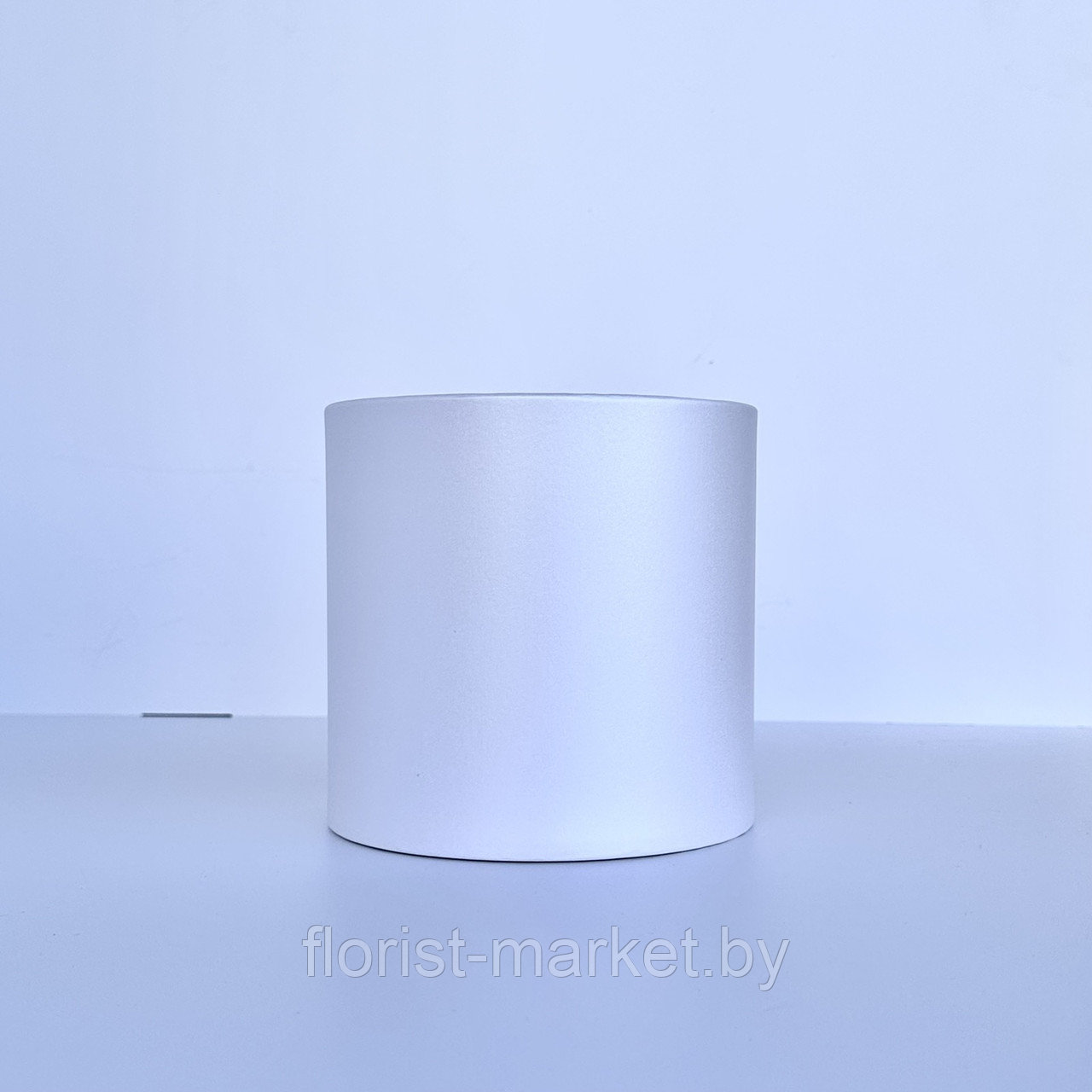 Коробка шляпная перламутровая, D12/H11,5 см, белый