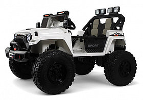 Детский электромобиль RiverToys Jeep A222AA (белый) Двухместный Полноприводный