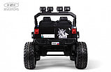 Детский электромобиль RiverToys Jeep A222AA (черный) Двухместный Полноприводный, фото 5