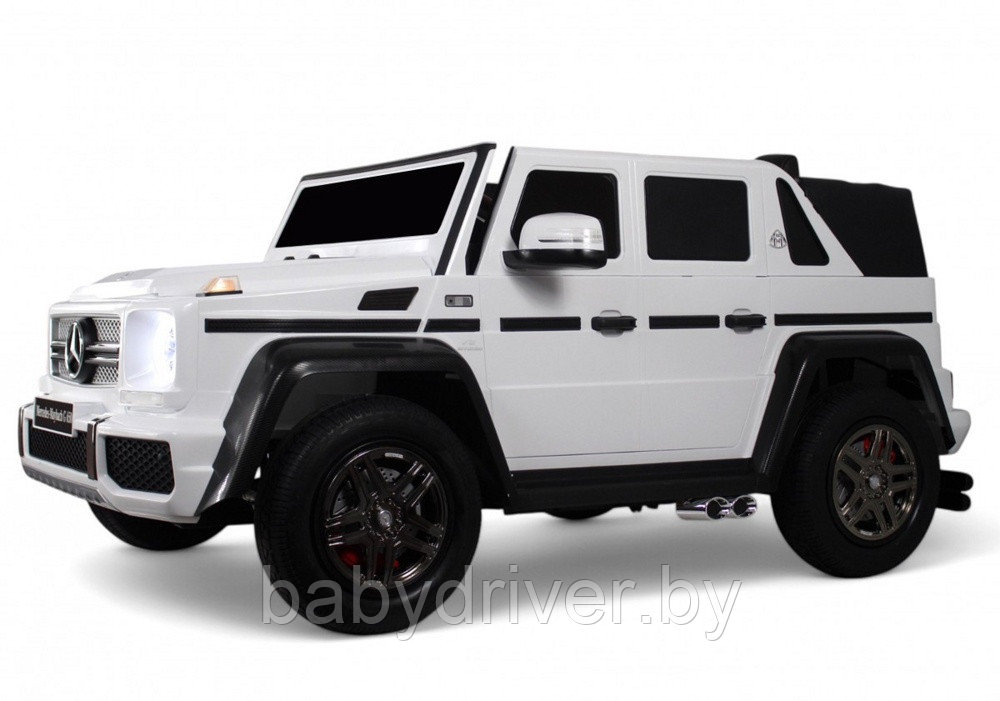 Детский электромобиль RiverToys Mercedes-Maybach G650 Landaulet M999MM (белый) Двухместный до 100кг