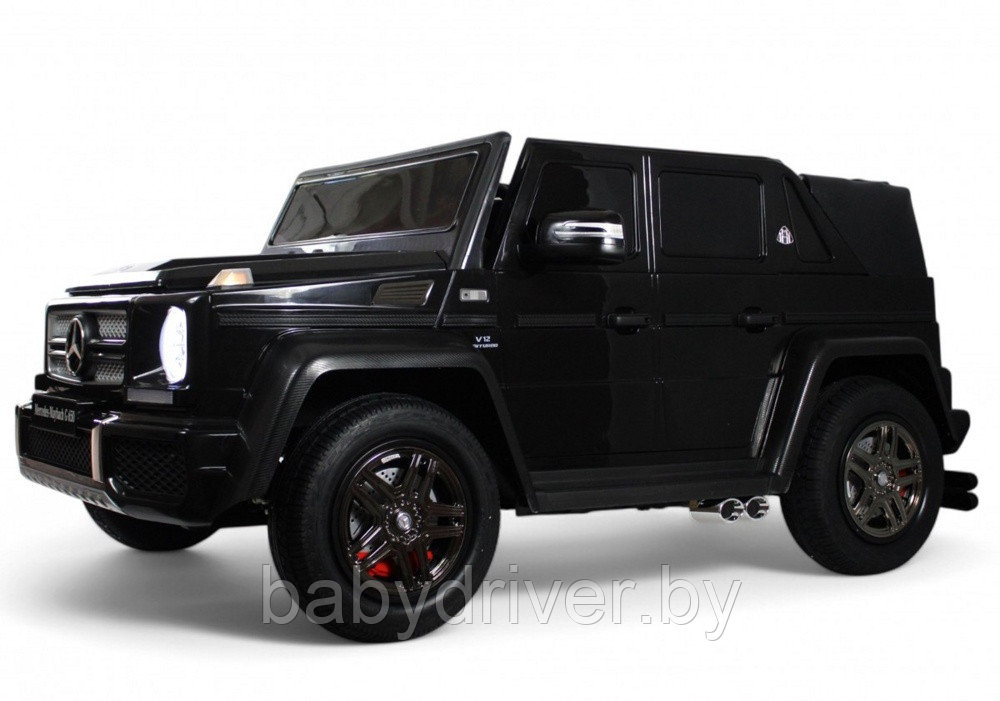 Детский электромобиль RiverToys Mercedes-Maybach G650 Landaulet M999MM (черный) Двухместный до 100кг