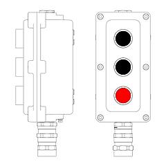 Пост управления LCSD-03-B-MC-P1B(11)x1-P1B(11)x1-P1R(11)x1-PCMB-KA3MHK LCSD21000102