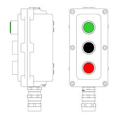 Пост управления LCSD-03-B-MB-L1G(220)x1-P1B(11)x1-P1R(11)x1-PBMB-KA2MHK LCSD21000105
