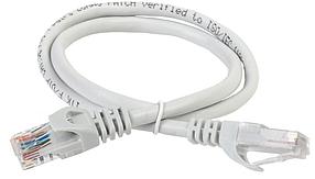 ITK Коммутационный шнур (патч-корд), кат.6 UTP, LSZH, 1м, серый PC01-C6UL-1M