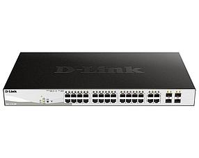 D-Link DGS-1210-28P/F5A Настраиваемый L2 коммутатор с 24 портами 10/100/1000Base-T и 4 комбо-портами