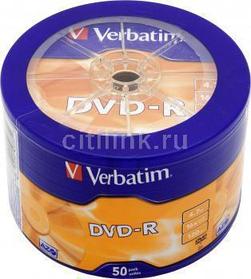 DVD-R 4.7Gb 16x Verbatim AZO по 50 шт. в плёнке 43731