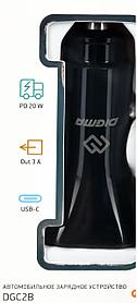 Автомобильное зарядное устройство Digma DGC2B, USB-C, 20Вт, 3A, черный [dgc2b0f010bk]