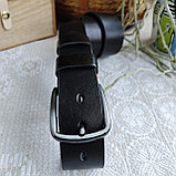 Кожаный ремень 4см Ремарт КАНТРИ чёрный, фото 8