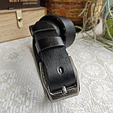 Кожаный ремень 4см Ремарт КАНТРИ чёрный, фото 9