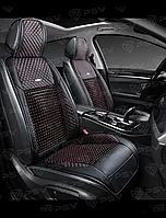 Накидка массажная деревянная косточки PSV WOOD ROMB FRONT (Черно-Красный), одна штука