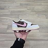 Кроссовки Travis Scott X Wmns Air Jordan 1 Low Pink, фото 3