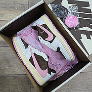Кроссовки Travis Scott X Wmns Air Jordan 1 Low Pink, фото 6