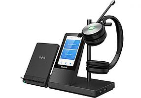 Головная гарнитура Yealink WH66 Dual UC Дуо, Беспроводная, HD звук, 160м DECT, Шумоподав, Дисплей 4'',