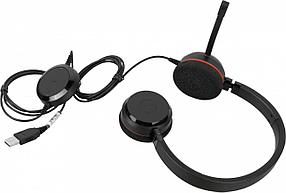 Гарнитура Jabra Evolve 20 MS Stereo, для контактных центров, накладные, проводные, черный [4999-823-109]