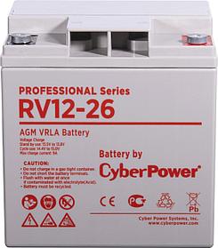 CyberPower Аккумуляторная батарея RV 12-26 12V/26Ah {клемма М6, ДхШхВ 166х125х175мм, высота с клеммами 175,