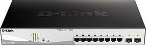 D-Link DGS-1210-10MP/F3A PROJ Настраиваемый L2 коммутатор с 8 портами 10/100/1000Base-T и 2 портами 1000Base-X