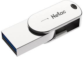 Netac USB Drive 16GB U785 NT03U785C-016G-30PN , USB3.0+TypeC, металлическая