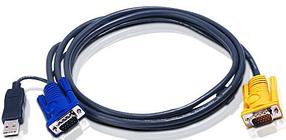 Кабель ATEN Intelligent CABLE HD15M/USBAM-, 1.8m (2L-5202UP)