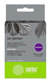 Картридж ленточный Cactus CS-TZEFX231 черный для Brother 1010/1280/1280VP/2700VP