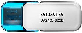 USB2.0 32Gb ADATA UV240 (AUV240-32G-RWH) USB 2.0 Type-A, пластик, раскладной корпус, белый