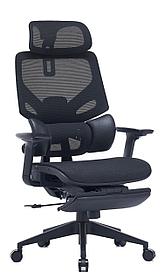 Кресло Cactus CS-CHR-MC01-BK, на колесиках, сетка/эко.кожа, черный