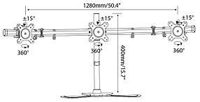 Кронштейн для мониторов Cactus CS-VM-MP330S-BK, до 24", до 8кг, настольный, наклон, черный