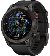 Garmin Epix (Gen 2) BlackCarbone Gray DLC Ti w/Silicone BandEMEA Спортивные часы 010-02582-11