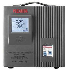 Ресанта АСН-12 000/1-Ц 63/6/10 Стабилизатор {220В±8%, Габариты 385х220х230, Вес 21 кг}