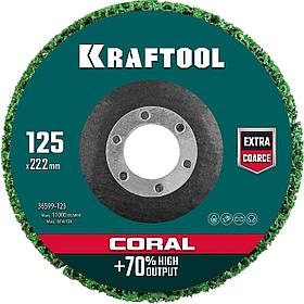 Диск абразивный Kraftool 36599-125 d 125мм d(посад.) 22.2мм (угловые шлифмашины)