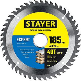 Диск пильный по дер. Stayer 3682-185-30-40_z01 d 185мм d(посад.) 30мм (торцовочные пилы)