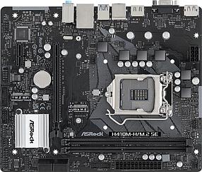 MB ASRock H410M-H/M.2 SE Soc-1200 (H370) PCI-Ex16 PCI-Ex1 M.2+M.2(Wi-Fi/BT) 1GbE LAN 2xDDR4 2933MHz