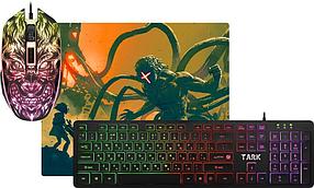Комплект ПРОВОДНОЙ Клавиатура + мышь Defender Tark C-779 RU, Light (Игровой набор: клавиатура с плоскими