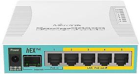 Роутер MIKROTIK hEX PoE, белый [rb960pgs]