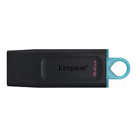 Флешка USB Kingston DataTraveler Exodia 64ГБ, USB3.2, черный и голубой [dtx/64gb]
