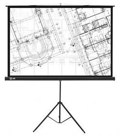 Экран Cactus Triscreen CS-PST-127X127, 127х127 см, 1:1, напольный черный