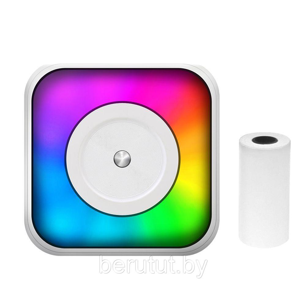 Мини принтер детский беспроводной Bluetooth с RGB