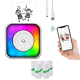 Мини принтер детский беспроводной Bluetooth с RGB, фото 2