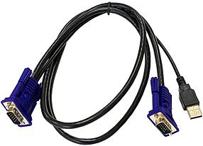 Кабель ORIGO Кабель KVM с разъемами VGA и USB, 1,8 м
