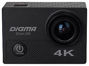 Экшн-камера Digma DiCam 320 4K, WiFi, черный [dc320]