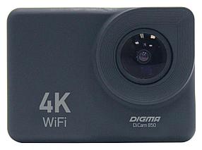 Экшн-камера Digma DiCam 850 4K, WiFi, черный [dc850]