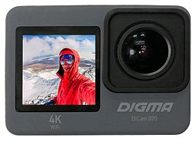 Экшн-камера Digma DiCam 870 4K, WiFi, серый [dc870]