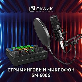 Микрофон Oklick SM-600G, черный [1796784]