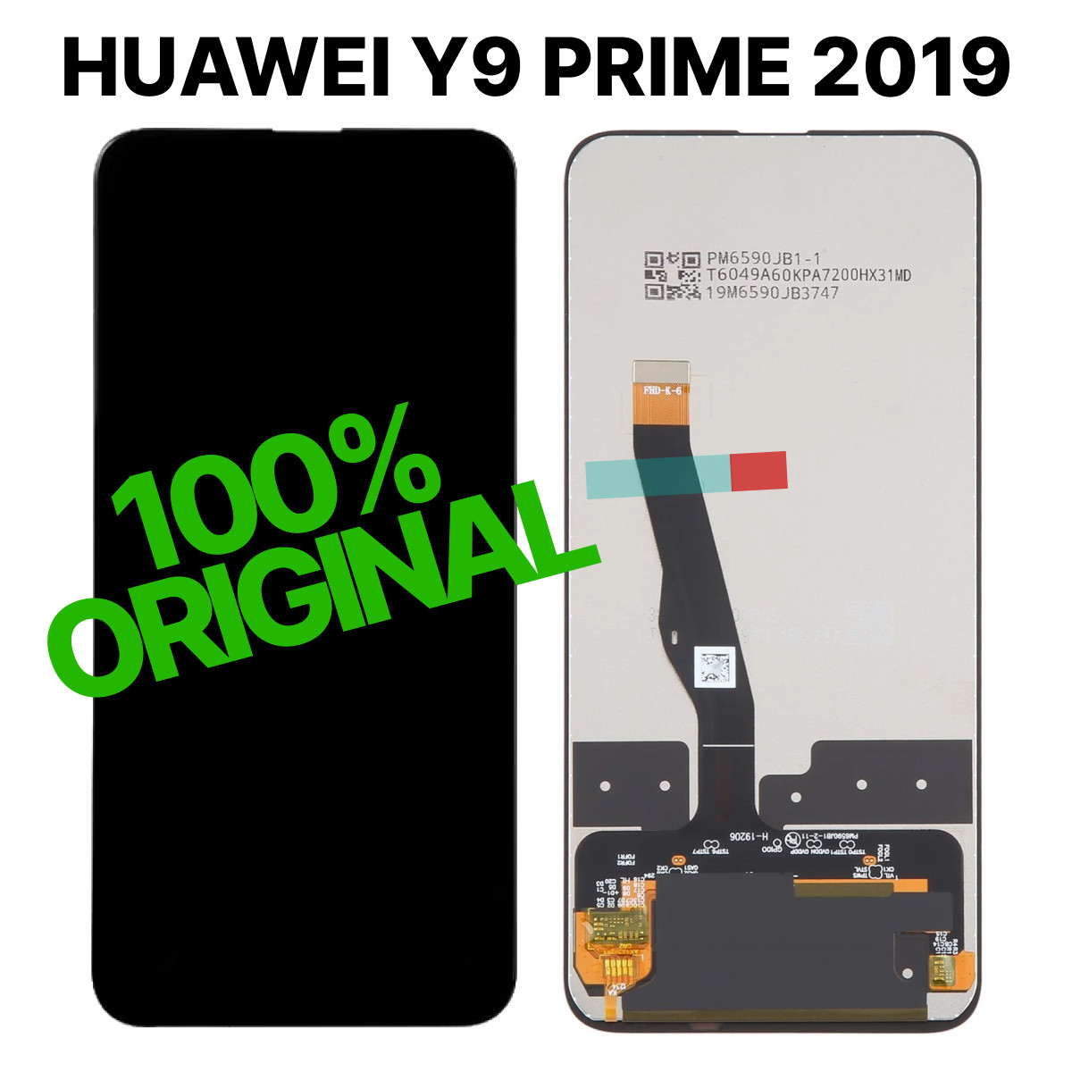 Экран для Huawei Y9 Prime 2019 original 100% (STK-L21, STK-L22, STK-LX3) с тачскрином, черный