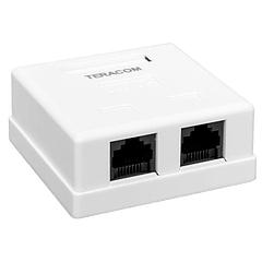 Розетка телекоммуникационная TRC-WBOX-2RJ45-5EUTP-WH