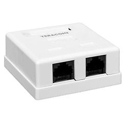 Розетка телекоммуникационная TRP-WBOX-2RJ45-6UTP-WH